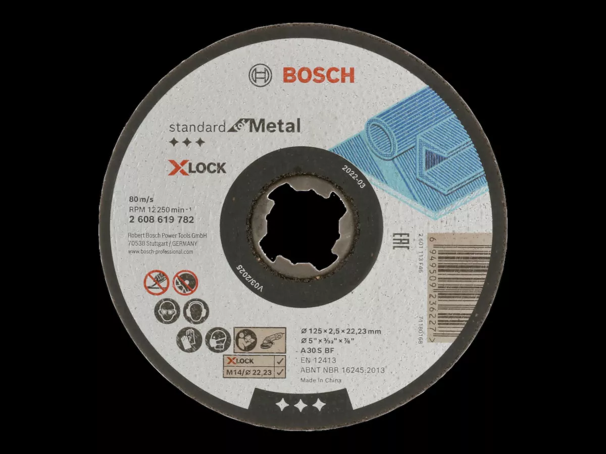 25 disques à tronçonner standard for metal Ø125mm X-Lock Bosch